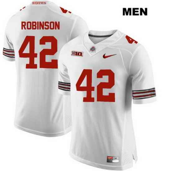 Bradley Robinson Nike Ohio State Buckeyes Authentic Mens  42 Stitched White College Football Jersey Jersey